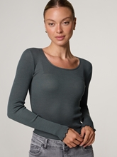 Bild von Langarmshirt mit Rippen MMELAINE