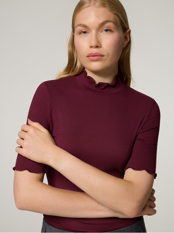 Image sur T-shirt côtelé avec modal