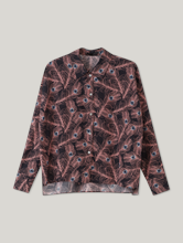 Image sur Blouse imprimée avec des plumes de paon