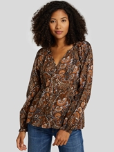 Bild von Baumwollbluse mit Paisley-Print