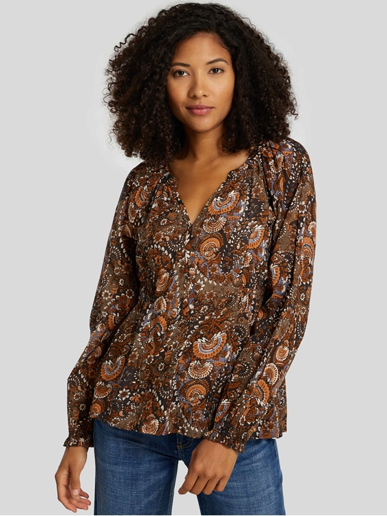 Bild von Baumwollbluse mit Paisley-Print