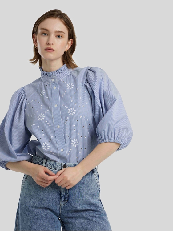 Bild von Bluse mit Streifen