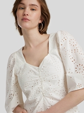 Bild von Bluse mit Lochstickerei