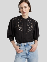 Image sur Blouse à broderie ajourée