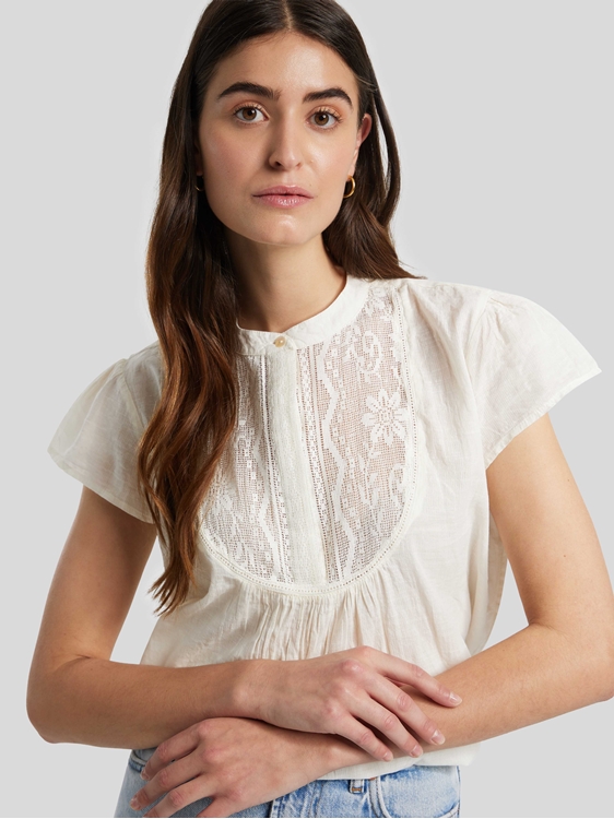 Bild von Bluse mit Spitzeneinsatz