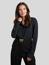 Image sur Blouse avec logo imprimé