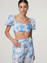 Bild von Cropped Shirt aus Leinen DELIA