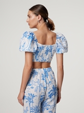 Bild von Cropped Shirt aus Leinen DELIA