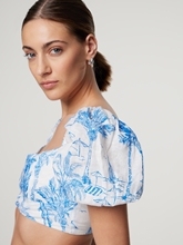 Bild von Cropped Shirt aus Leinen DELIA