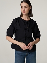 Image sur Blouse à manches courtes avec nœuds