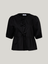 Image sur Blouse à manches courtes avec nœuds