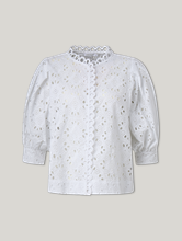Image sur Blouse avec dentelle ajourée