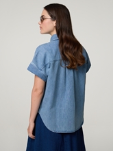Image sur Chemise à manches courtes en denim