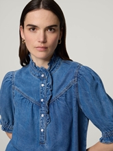 Bild von Kurzarmbluse aus Denim LOUISE