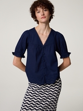 Image sur Blouse à manches courtes en coton bio