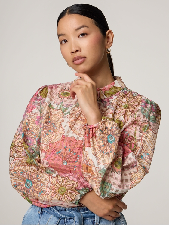 Bild von Bluse mit Seide