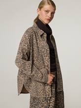 Bild von Jeansjacke mit Leo-Print MMEMME