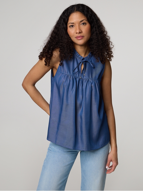 Bild von Blusentop im Denim-Look