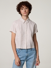 Image sur Blouse à manches courtes en lin