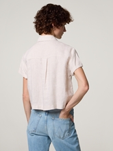 Image sur Blouse à manches courtes en lin