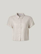 Image sur Blouse à manches courtes en lin