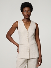 Bild von Gilet aus Leinen CIELO