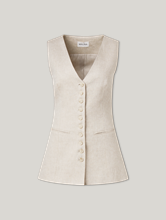 Bild von Gilet aus Leinen CIELO