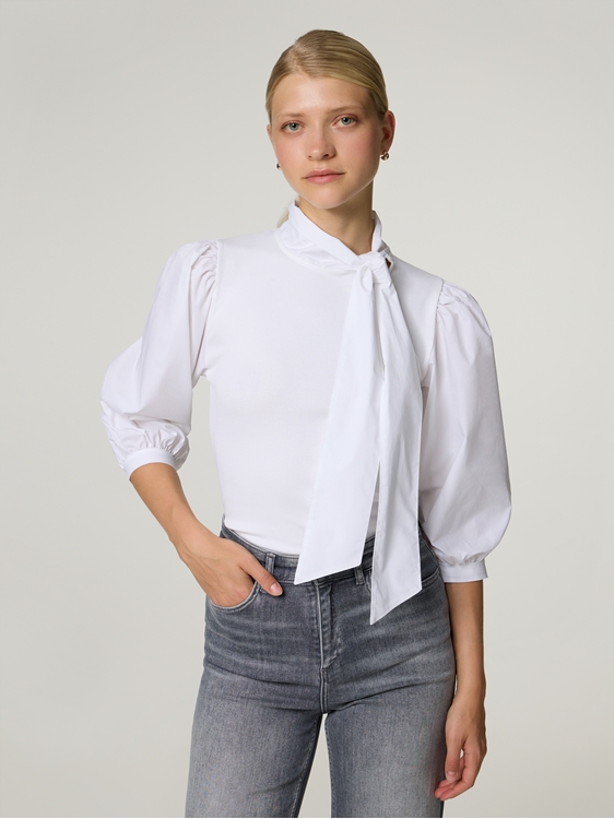 Bild von Schluppenbluse mit Rippen