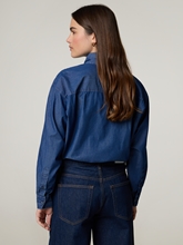 Bild von Schluppenbluse aus Denim