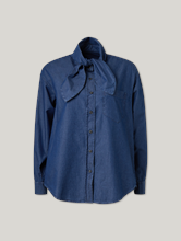 Bild von Schluppenbluse aus Denim