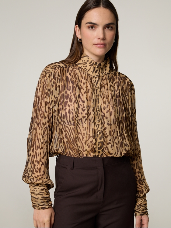 Bild von Bluse mit Leo-Print LUX