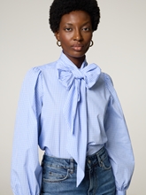 Image sur Chemisier à col lavallière en coton