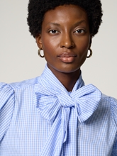 Image sur Chemisier à col lavallière en coton