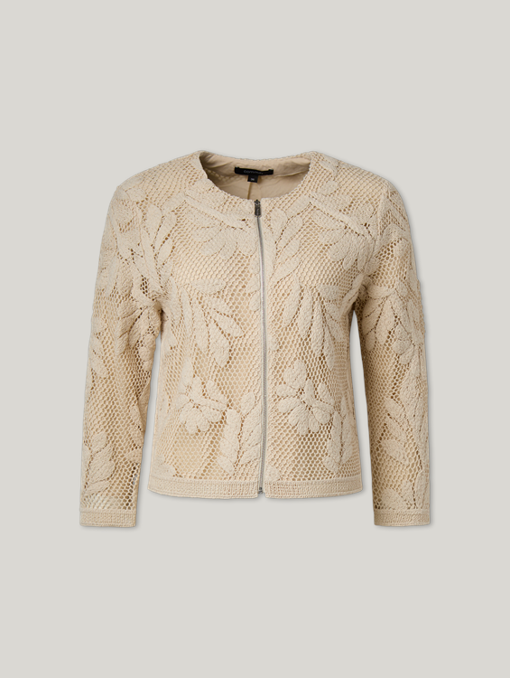 Bild von Jacke mit Häkelstrick