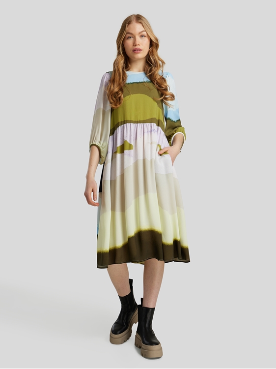 Image sur Robe midi imprimée