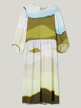 Image sur Robe midi imprimée
