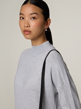 Image sur Robe en maille mini avec col montant