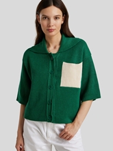 Bild von Strickjacke mit kurzen Ärmeln