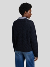 Image sur Pull col rond texturé