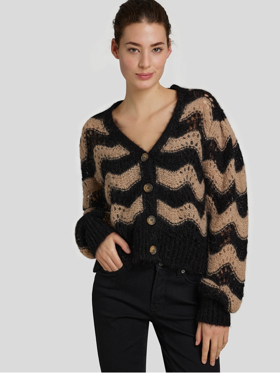 Bild von Strickjacke in Lochstrick TARIN