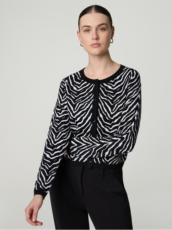 Image sur Cardigan en imprimé animalier