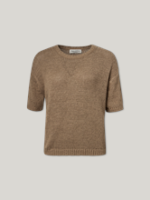 Image sur T-shirt tricoté en coton