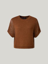 Image sur  T-shirt en tricot avec coton