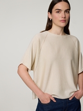 Image sur T-shirt en maille avec paillettes