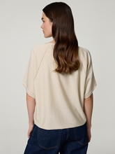 Image sur T-shirt en maille avec paillettes