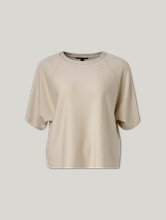Image sur T-shirt en maille avec paillettes