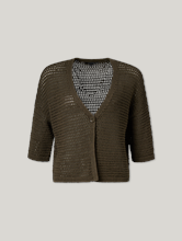 Bild von Strickjacke mit Lochstickerei