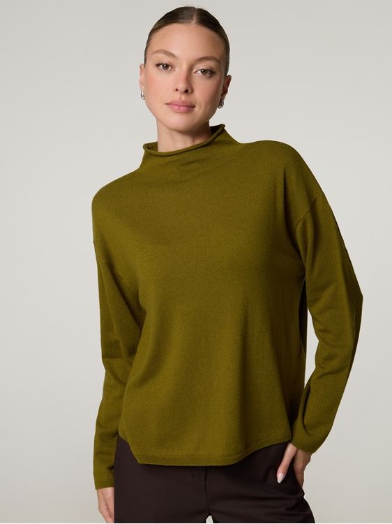 Image sur Pull en maille à col montant