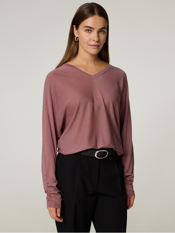 Bild von Feinstrickpullover mit Wolle