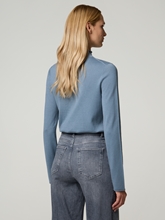 Bild von Stehkragenpullover aus Feinstrick